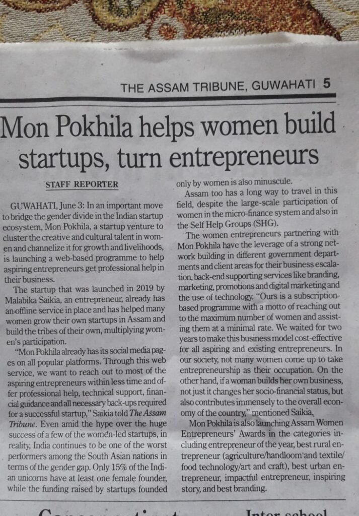 Mon Pokhila helps Women build startups, turn Entrepreneurs